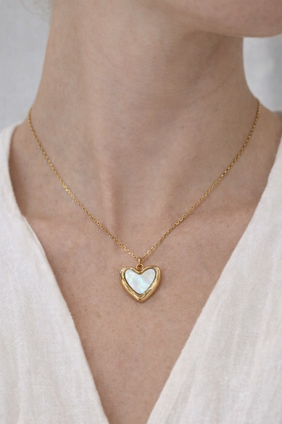 Collar Corazón Nácar