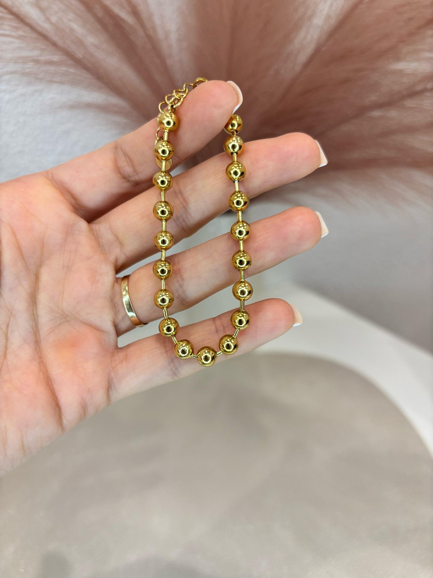 Pulsera Cuentitas Doradas