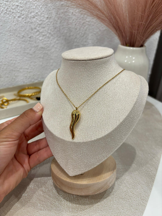 Collar Cornicello Dorado