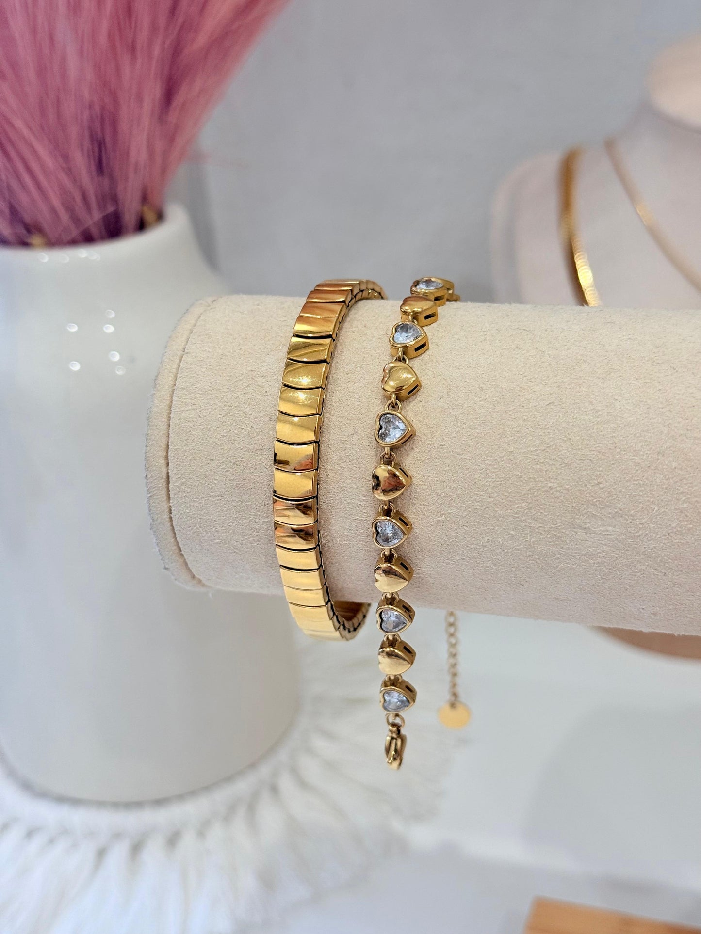 Pulsera Corazones Diamante