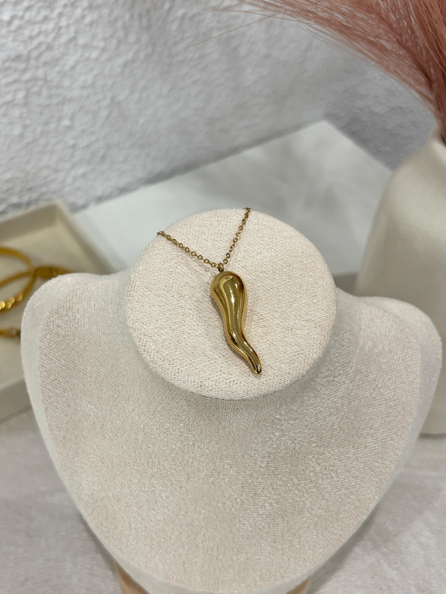 Collar Cornicello Dorado